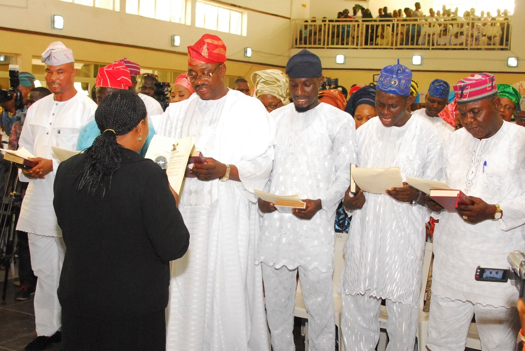 A Cross Section of the Executive Secretaries taking the Oath of Office
