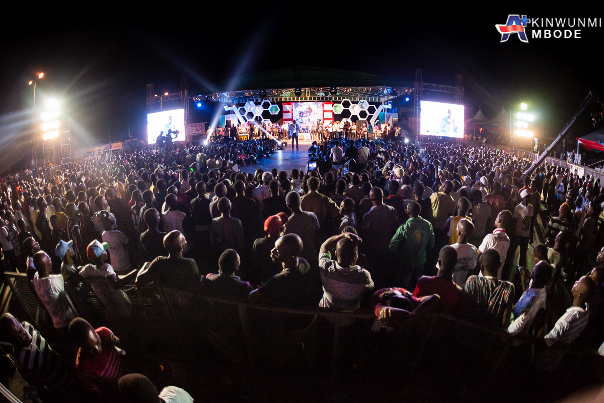 Akinwunmi Ambode addressing Lagosians at the iBelieve Concert