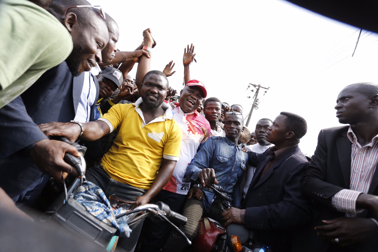Akinwunmi Ambode on Roadshow in Ajegunle