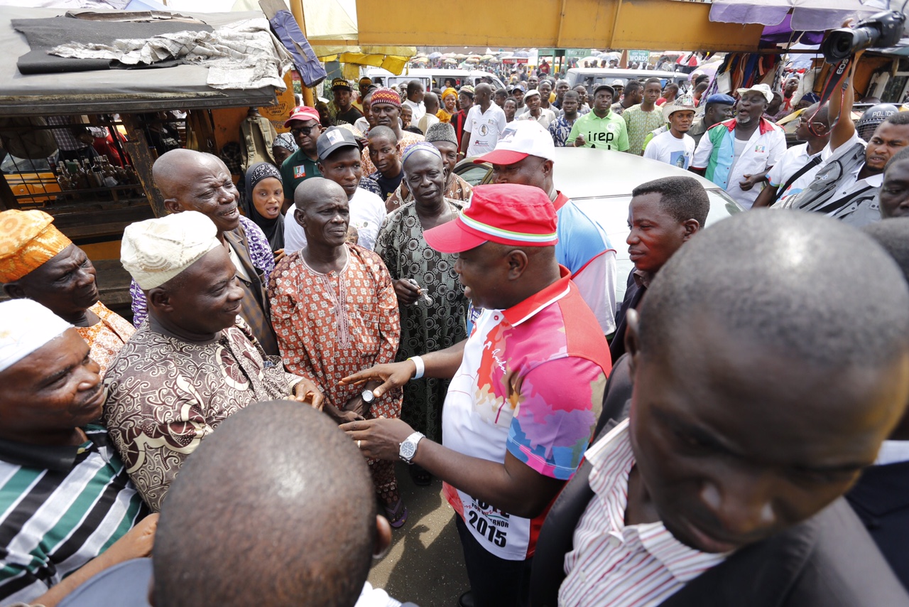 Akinwunmi Ambode on Roadshow in Ajegunle