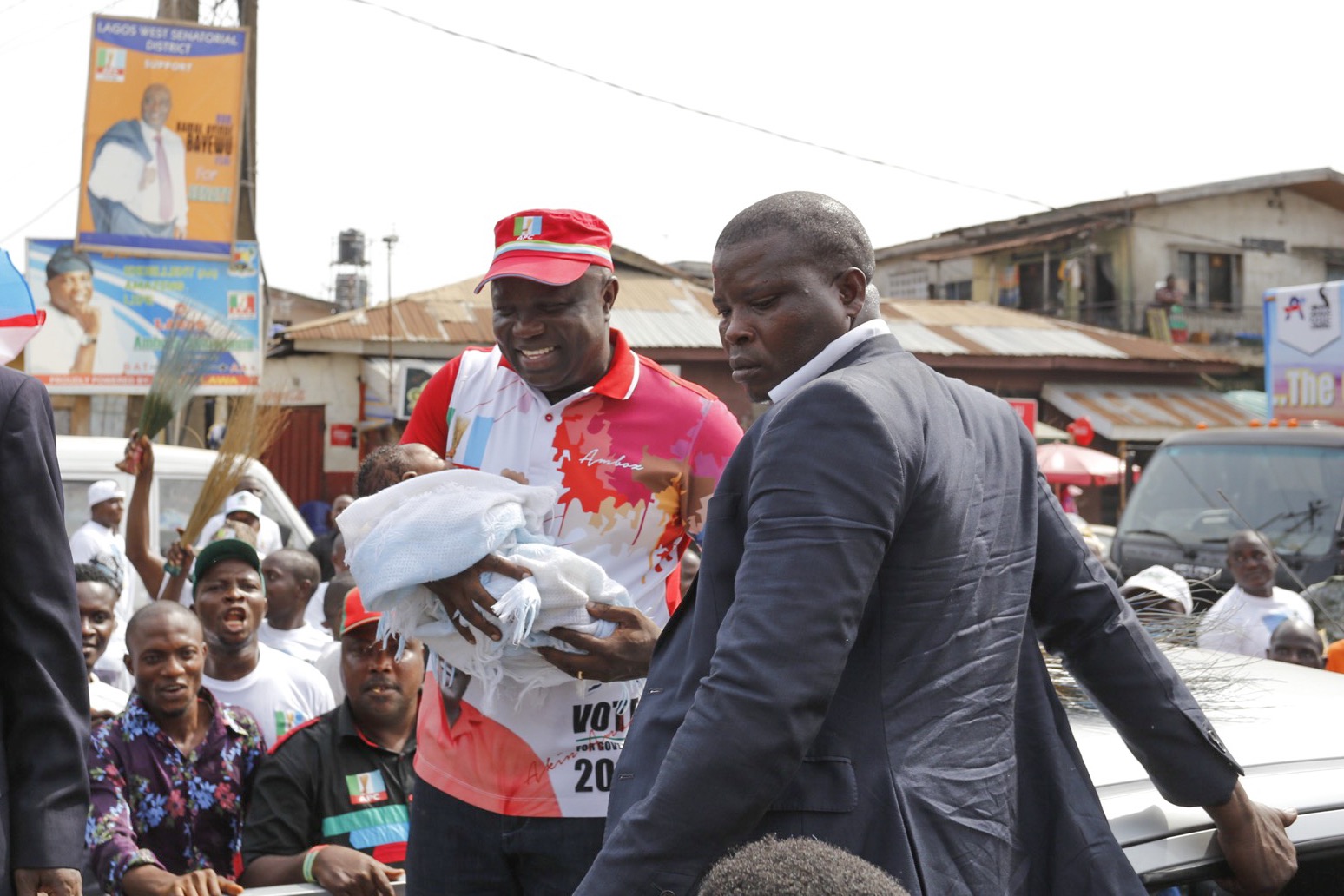Akinwunmi Ambode on Roadshow in Ajegunle