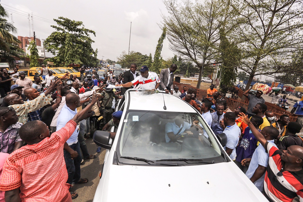 Akinwunmi Ambode on Roadshow in Apapa