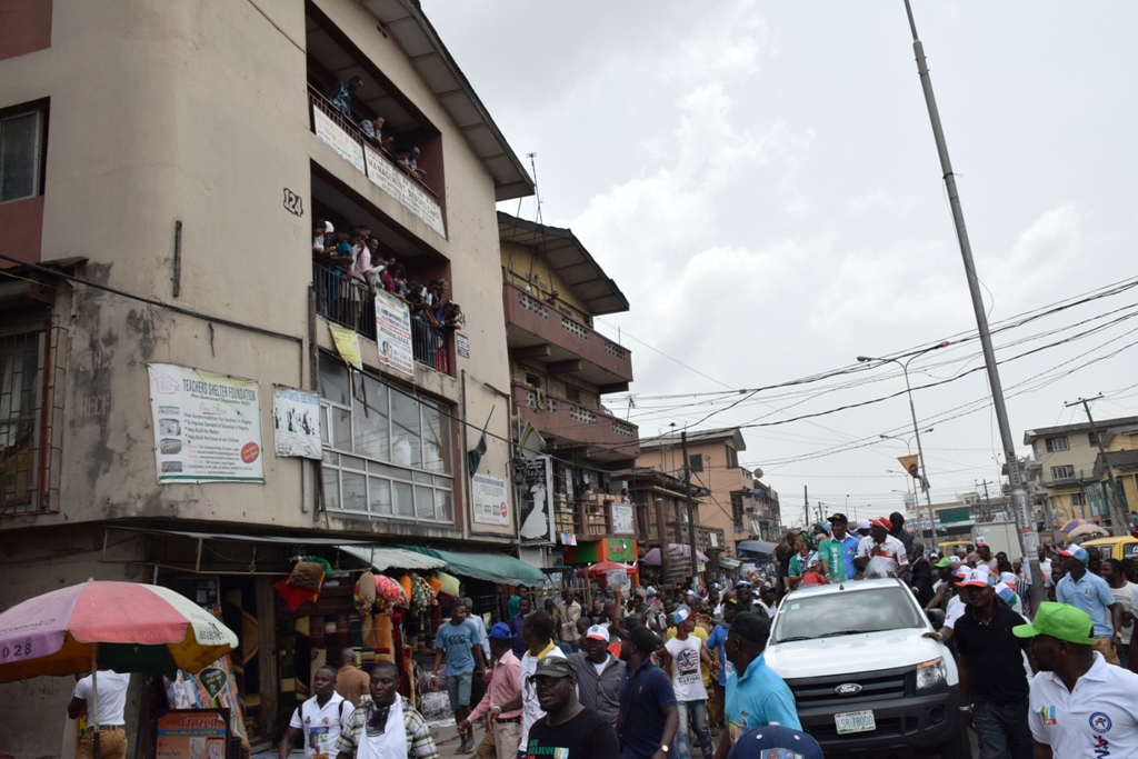 A cross section of electorates of Surulere LGA showing their love for Akinwunmi Ambode