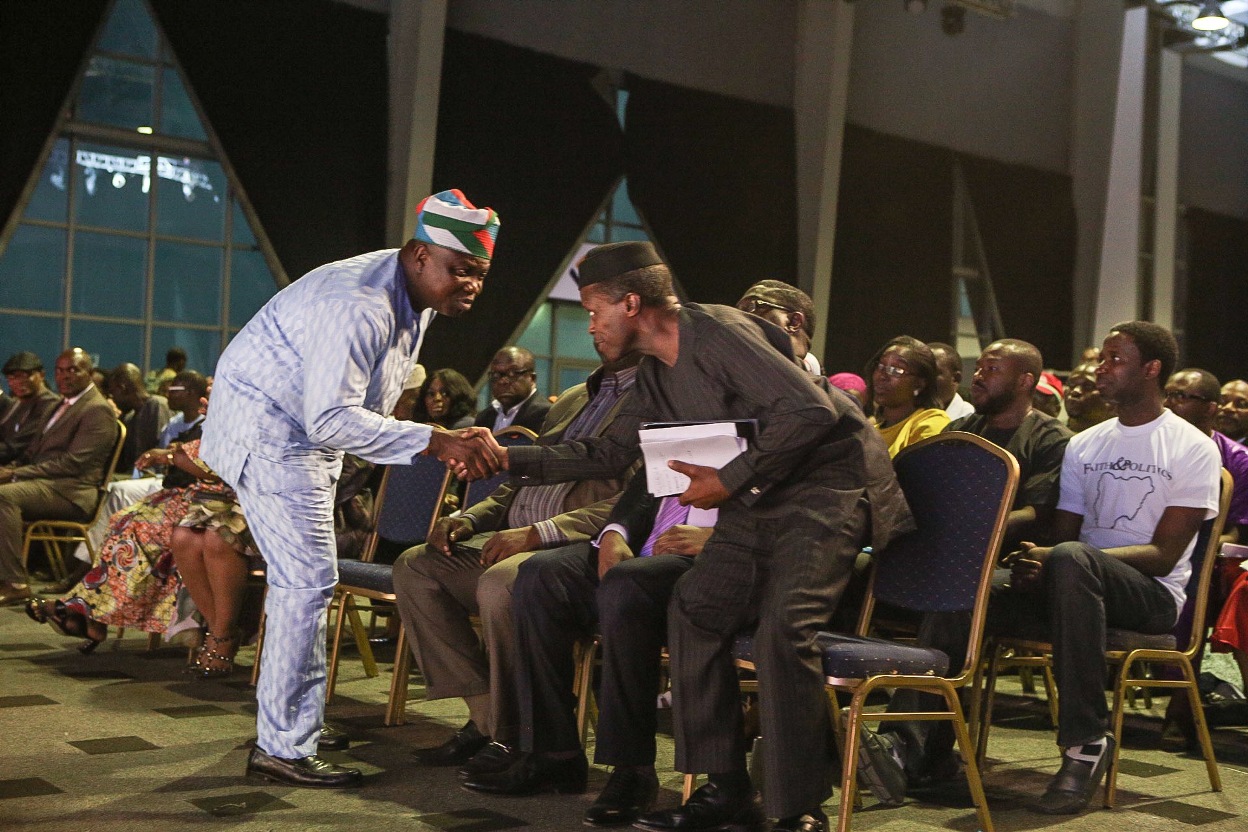 Akinwunmi Ambode and Prof. Yemi Osinbajo at the Event