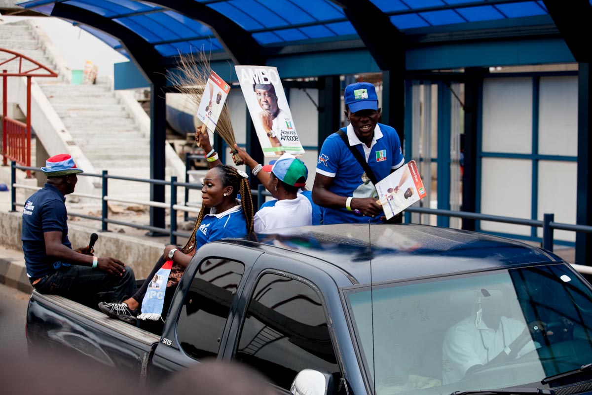 A Cross Section of Lagosians showing their love for Ambode