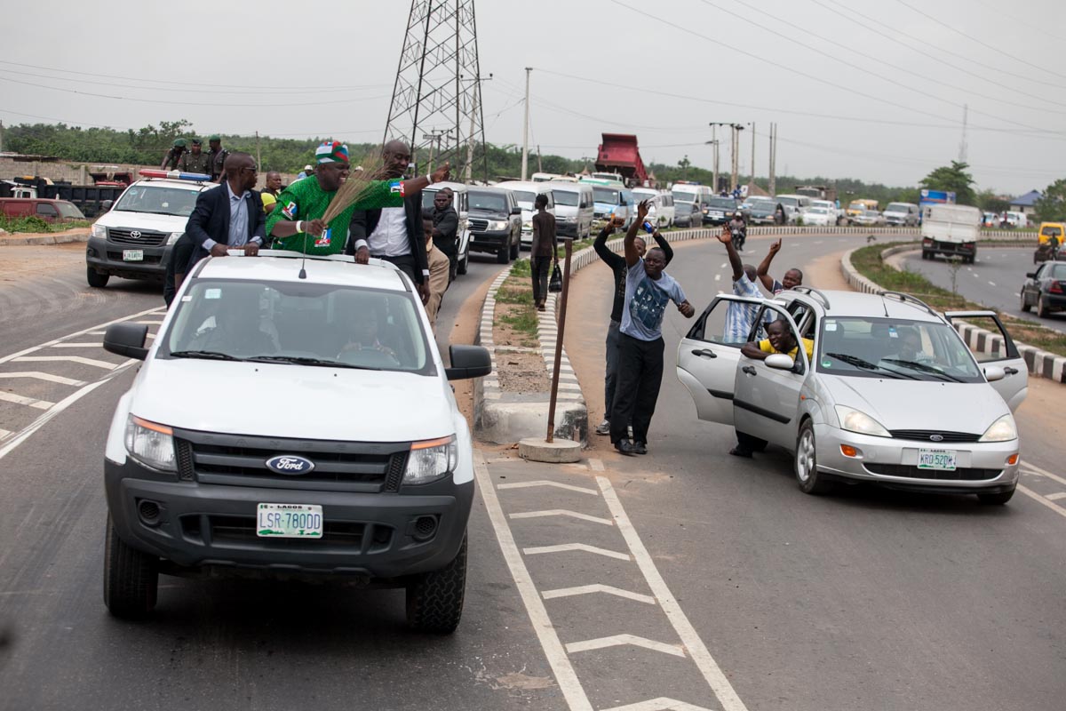 A Cross Section of Lagosians showing their love for Ambode