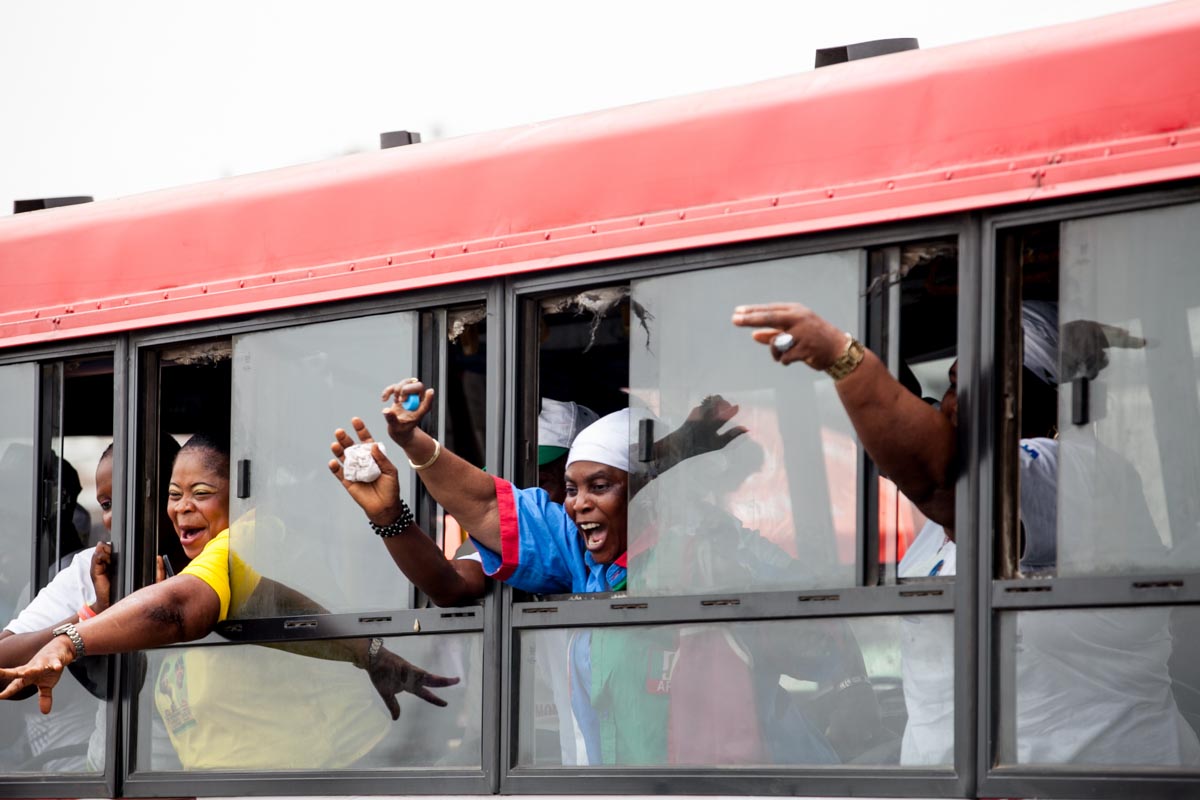 A Cross Section of Lagosians showing their love for Ambode