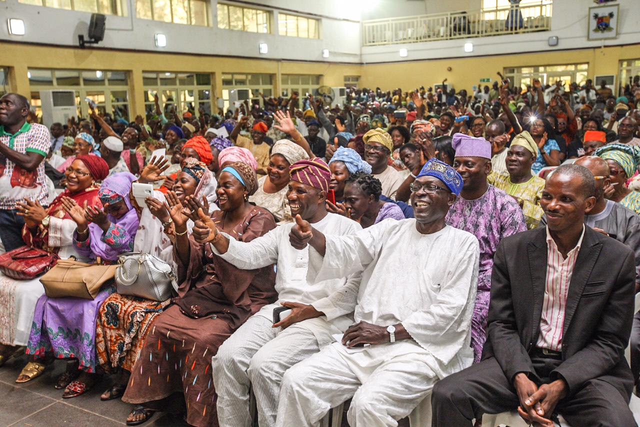 Lagos Civil Servants Showing Their Love for Ambode at the Interactive Session