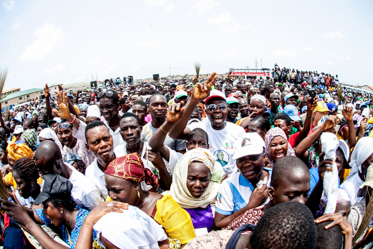A Cross Section of Electorates at the Lagos Rally