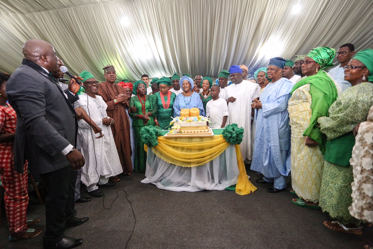 Akinwunmi Ambode Celebrates with Princess Jemilat Adetoun Kazeem at 80