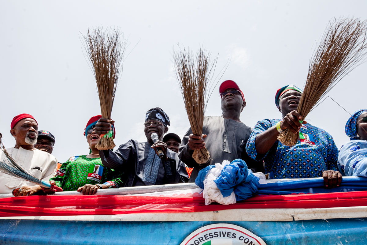 Asiwaju Bola Ahmed Tinubu talking to Lagos State Electorates at the Event